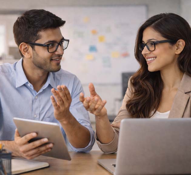 Founders discussing an idea